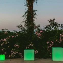 Lamp op zonne-energie Cuby kubus, hoogte 53 cm