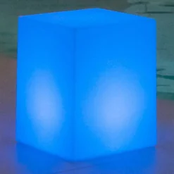 Lamp op zonne-energie Cuby kubus, hoogte 53 cm
