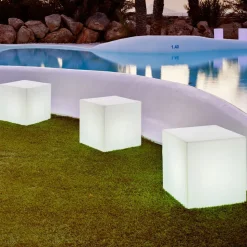 Lamp op zonne-energie Cuby kubus, hoogte 43 cm