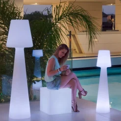 Lamp op zonne-energie Cuby kubus, hoogte 43 cm