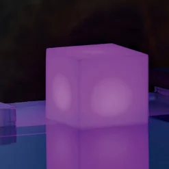 Lamp op zonne-energie Cuby kubus, hoogte 20 cm