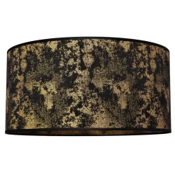 Lampenkap Abba E27 Ø 40/hoogte 20 cm zwart/goud