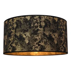 Lampenkap Abba E27 Ø 40/hoogte 20 cm zwart/goud