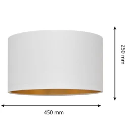 Lampenkap Alba, Ø 45 cm, E27, wit/goud