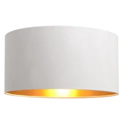 Lampenkap Alba, Ø 40 cm, E27, wit/goud