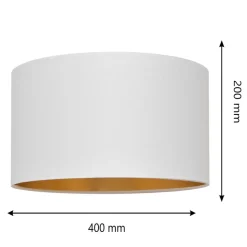 Lampenkap Alba, Ø 40 cm, E27, wit/goud