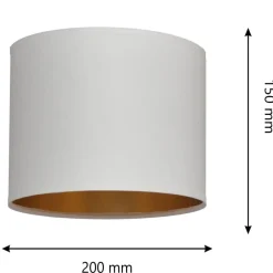 Lampenkap Alba, Ø 20 cm, E27, wit/goud