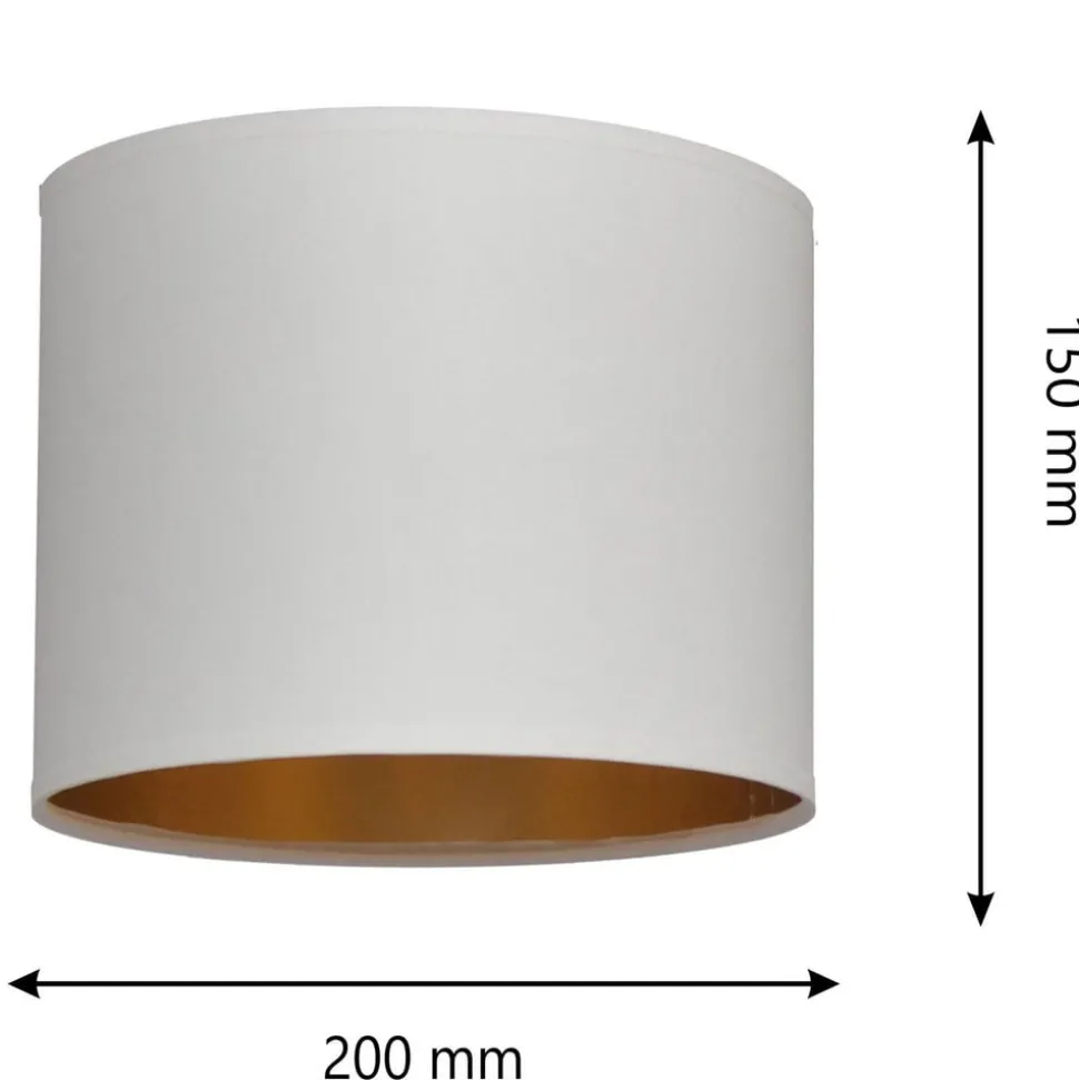 Lampenkap Alba, Ø 20 cm, E27, wit/goud