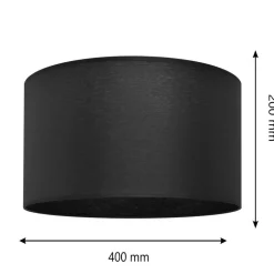 Lampenkap Alba, Ø 40 cm, E27, zwart