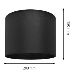 Lampenkap Alba, Ø 20 cm, E27, zwart