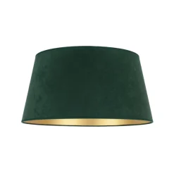 Lampenkap Cone hoogte 22,5 cm, donkergroen/goud