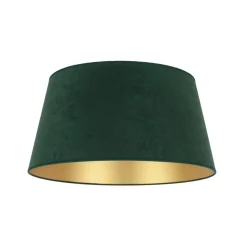 Lampenkap Cone hoogte 22,5 cm, donkergroen/goud