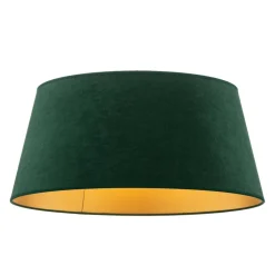Lampenkap Cone hoogte 22,5 cm, donkergroen/goud