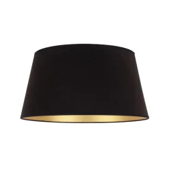 Lampenkap Cone hoogte 25,5 cm, zwart/goud
