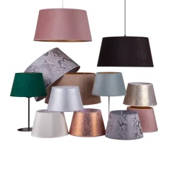 Lampenkap Cone hoogte 25,5 cm, zwart/goud