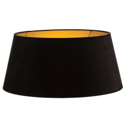 Lampenkap Cone hoogte 25,5 cm, zwart/goud