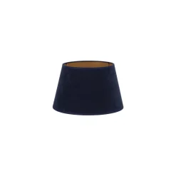 Lampenkap Cone hoogte 18 cm, donkerblauw/goud