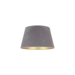 Lampenkap Cone hoogte 18 cm, grijs/goud