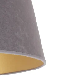 Lampenkap Cone hoogte 18 cm, grijs/goud