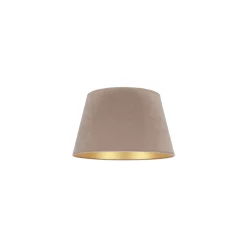 Lampenkap Cone hoogte 18 cm, beige/goud