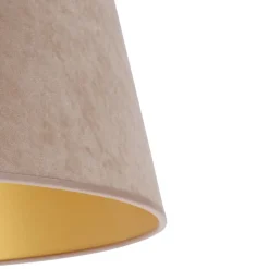 Lampenkap Cone hoogte 18 cm, beige/goud