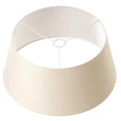 Lampenkap Cone hoogte 22,5 cm, chintz ecru/wit