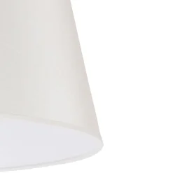 Lampenkap Cone hoogte 22,5 cm, chintz ecru/wit