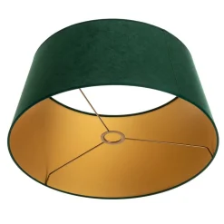 Lampenkap Cone hoogte 25,5 cm, donkergroen/goud