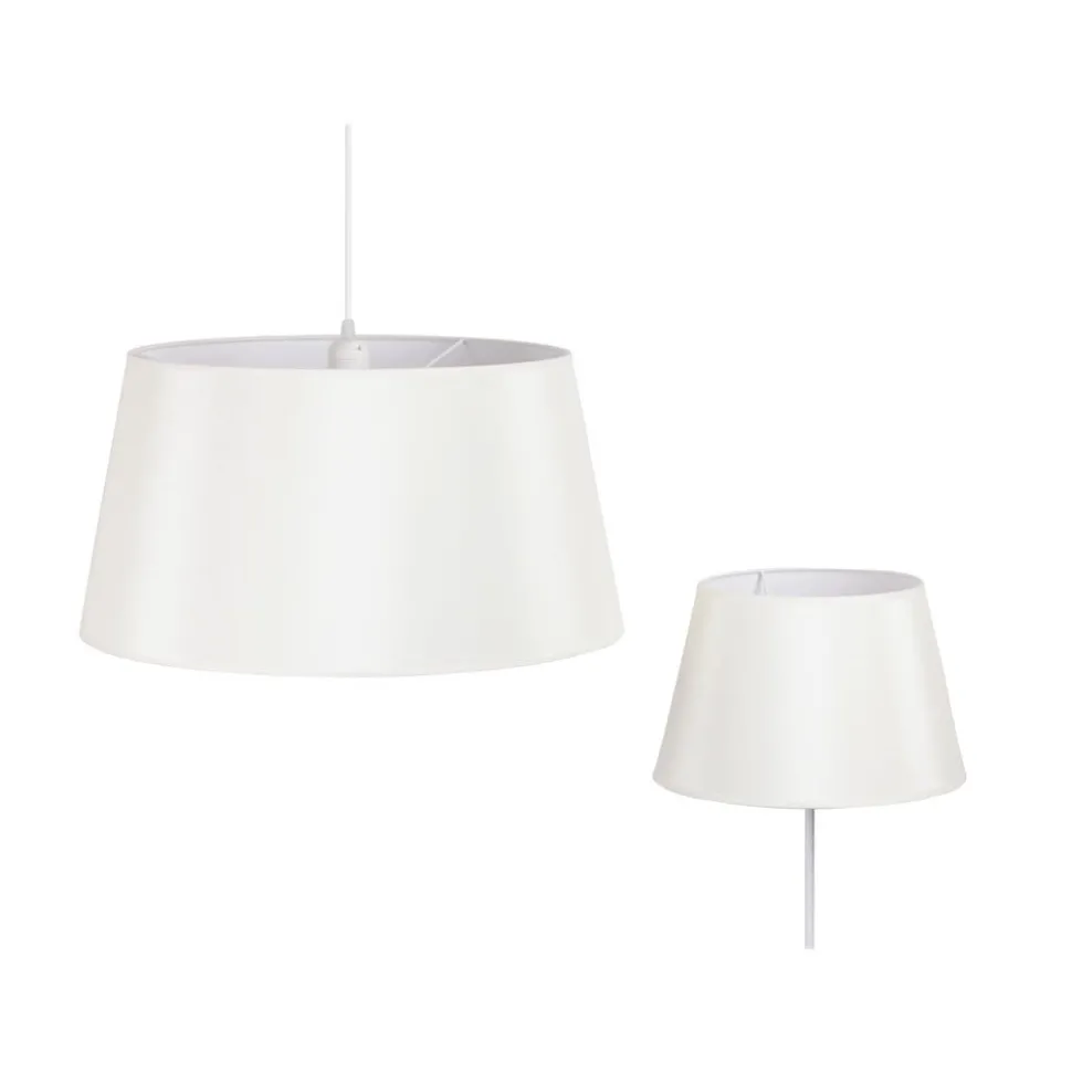 Lampenkap Cone hoogte 25,5 cm, chintz ecru/wit