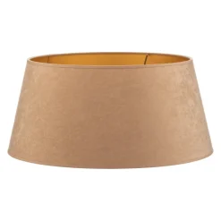 Lampenkap Cone hoogte 22,5 cm, ecru/goud