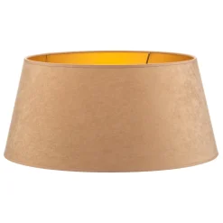 Lampenkap Cone hoogte 22,5 cm, ecru/goud