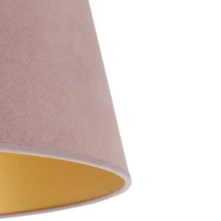 Lampenkap Cone hoogte 25,5 cm, roze/goud