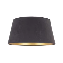 Lampenkap Cone hoogte 25,5 cm, ecru/goud