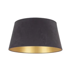 Lampenkap Cone hoogte 25,5 cm, grafiet/goud