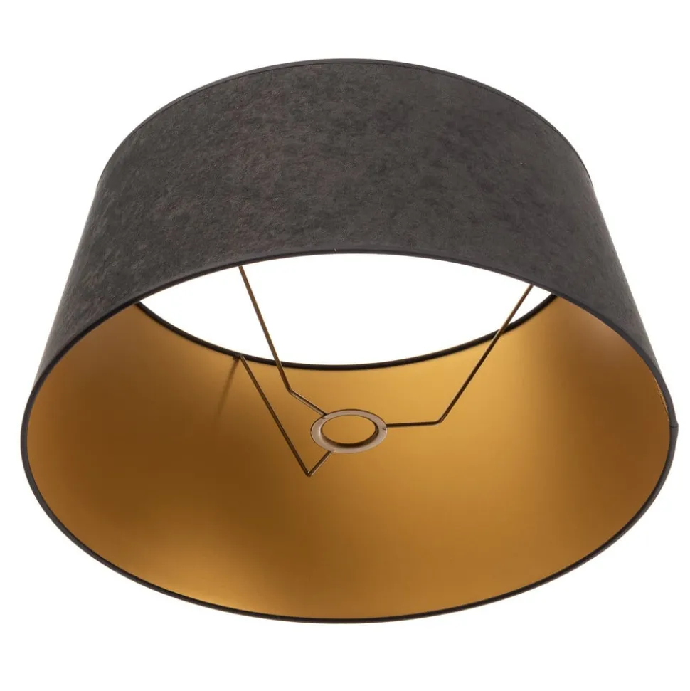 Lampenkap Cone hoogte 25,5 cm, grafiet/goud