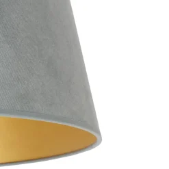 Lampenkap Cone hoogte 22,5 cm, mintgroen/goud