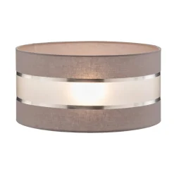 Lampenkap Helen E27 Ø40/hoogte 20cm grijs/zilver