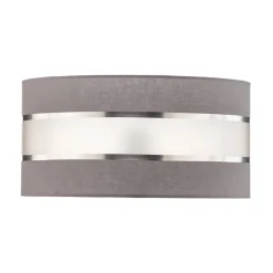 Lampenkap Helen E27 Ø40/hoogte 20cm grijs/zilver