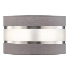 Lampenkap Helen E27 Ø25/hoogte 15cm grijs/zilver