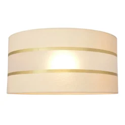 Lampenkap Helen E27 Ø40/hoogte 20cm crème/goud