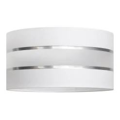 Lampenkap Helen E27 Ø40/hoogte 20cm wit/zilver
