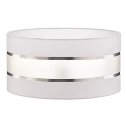 Lampenkap Helen E27 Ø40/hoogte 20cm wit/zilver