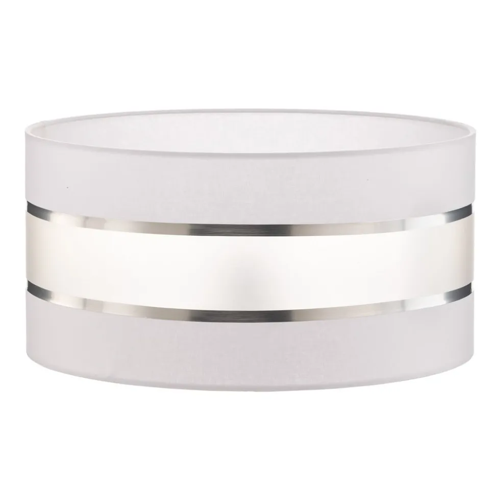 Lampenkap Helen E27 Ø40/hoogte 20cm wit/zilver