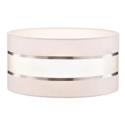 Lampenkap Helen E27 Ø40/hoogte 20cm wit/zilver