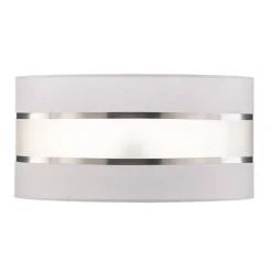 Lampenkap Helen E27 Ø40/hoogte 20cm wit/zilver