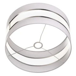 Lampenkap Helen E27 Ø40/hoogte 20cm wit/zilver