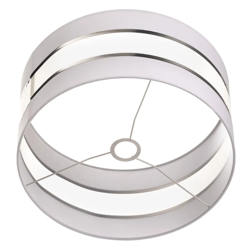 Lampenkap Helen E27 Ø40/hoogte 20cm wit/zilver