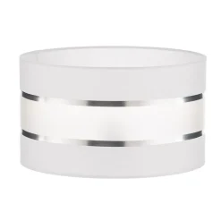 Lampenkap Helen E27 Ø35/hoogte 20 cm wit/zilver