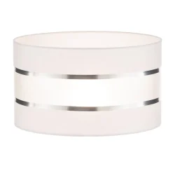 Lampenkap Helen E27 Ø35/hoogte 20 cm wit/zilver