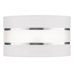 Lampenkap Helen E27 Ø35/hoogte 20 cm wit/zilver